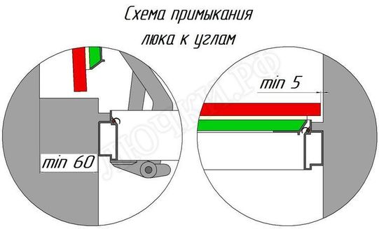 Люк под плитку Нажимной Хаммер Слава 2 створки 1000*550 Люк под плитку Нажимной Хаммер Слава 2 створки 1000*550