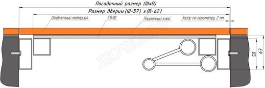 Люк под плитку Нажимной Железяка 650*2300 Люк под плитку Нажимной Железяка 650*2300