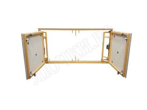 Люк под плитку нажимной Апельсин 2 створки 1150*550 Люк под плитку нажимной Апельсин 2 створки 1150*550