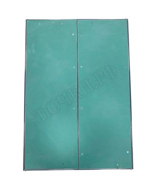 Люк под покраску Хаммер Гиппократ для установки в стену, 2 створки, съёмная перегородка 1050*300 Люк под покраску Хаммер Гиппократ для установки в стену, 2 створки, съёмная перегородка 1050*300