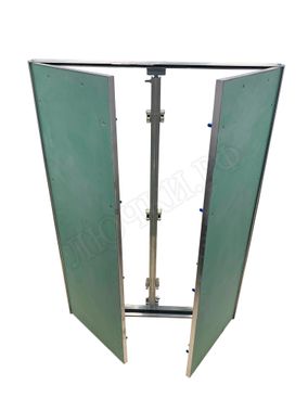 Люк под покраску Хаммер Гиппократ для установки в стену, 2 створки, съёмная перегородка 1050*300 Люк под покраску Хаммер Гиппократ для установки в стену, 2 створки, съёмная перегородка 1050*300