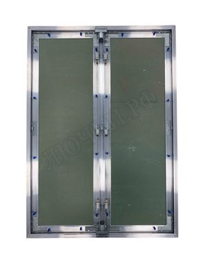 Люк под покраску Хаммер Гиппократ для установки в стену, 2 створки, съёмная перегородка 1050*300 Люк под покраску Хаммер Гиппократ для установки в стену, 2 створки, съёмная перегородка 1050*300
