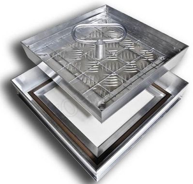 Напольный люк Премиум 54 мм 2 створки 950*1050 Напольный люк Премиум 54 мм 2 створки 950*1050