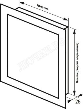 Люк сантехнический из нержавеющей стали глянцевый Люк сантехнический из нержавеющей стали глянцевый