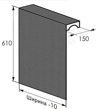 Радиаторный экран С перфорацией Квадрат 3x5 мм Металлический верх 1090*610 Радиаторный экран С перфорацией Квадрат 3x5 мм Металлический верх 1090*610